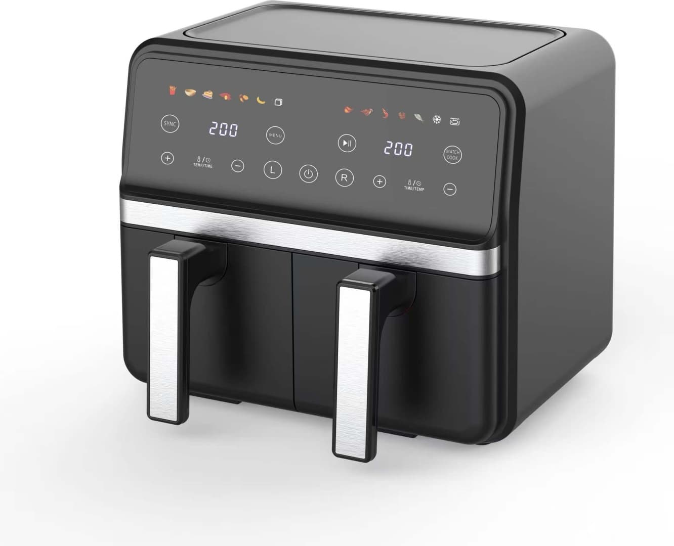 Аэрогриль NEXME DAF8000 Dual Zone 8.1L Черный